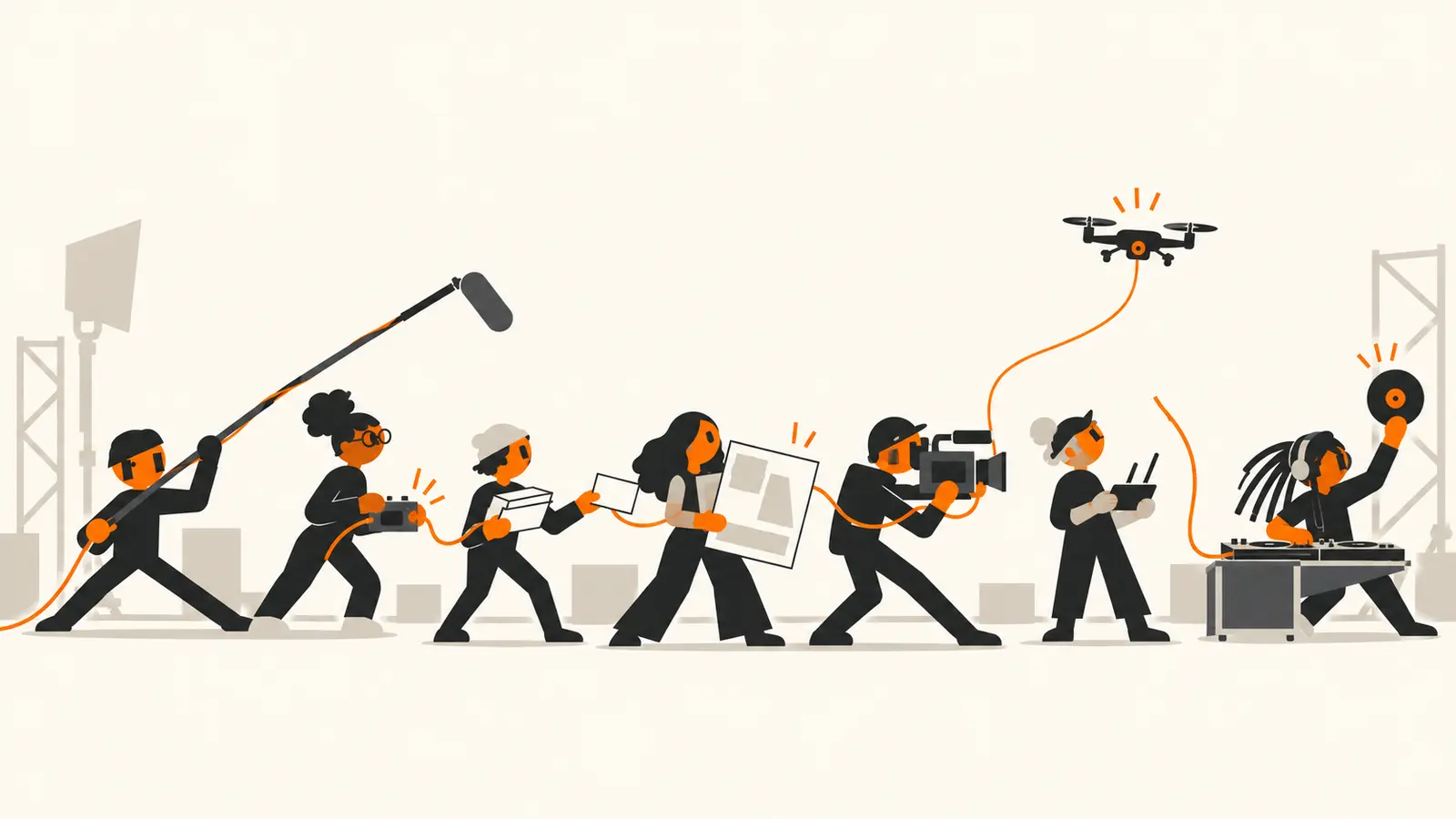 The PHAS2 crew connecting sound, research, creative direction, video, drone and music through one continuous production.